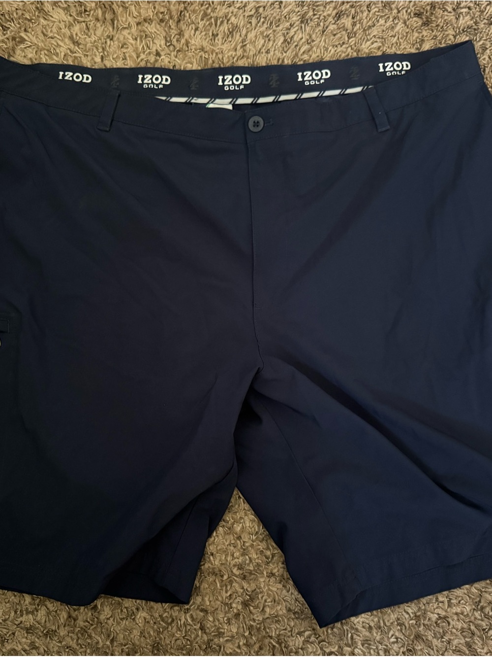 Izod Golf Men's Navy Flat-Front Golf Shorts